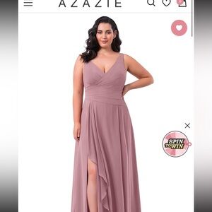Azazie Bridesmaid Dusty Rose Dress.